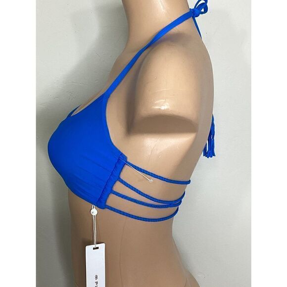 New. Pilyq bright blue braided bikini set. - Picture 11 of 12